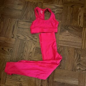 ALL ACCESS Pink Leggings and Sports Bra Set